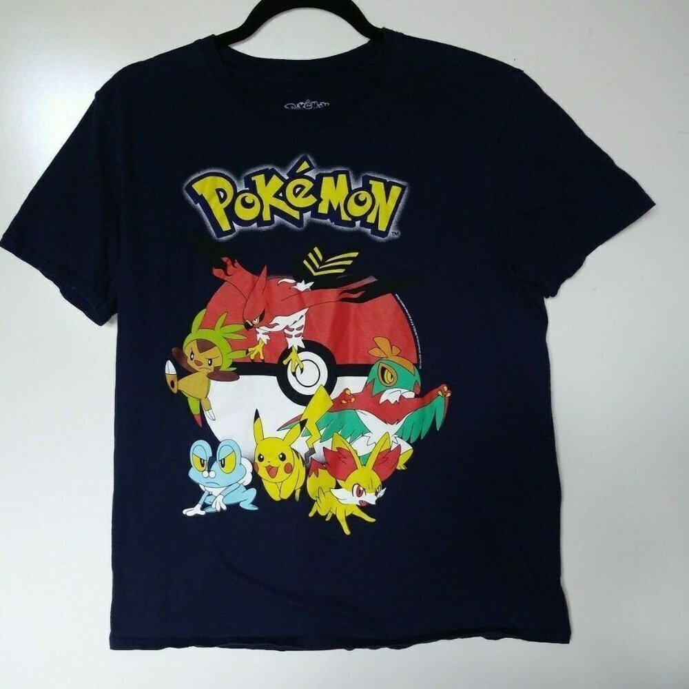 Pokemon Pikachu T shirt Mens/boys black cotton